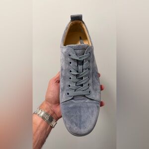 Christian Louboutin Blue Suede Sneakers
